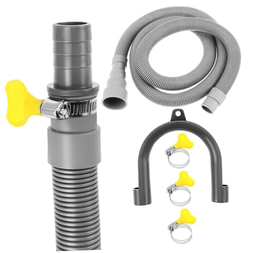 NUOBESTY 1 Juego Manguera De Drenaje Tubo De Drenaje Flexible Extensión De Manguera Para Lavavajillas Tubo De Manguera Mangueras De Lavadora Accesorios Para Lavadoras El Plastico Grey