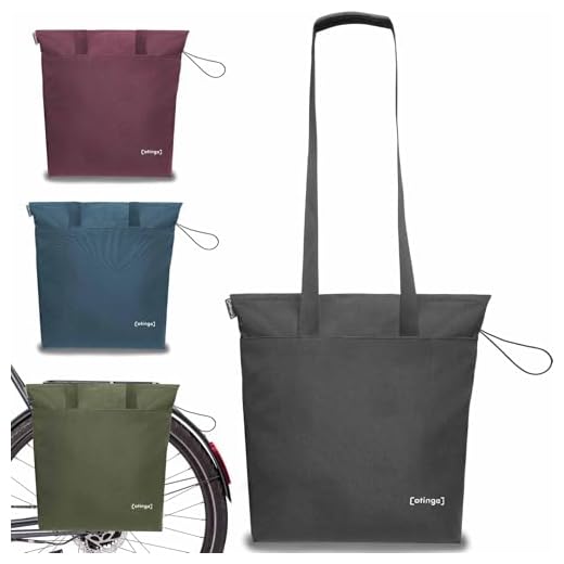 otinga® Shopper Fahrradtasche faltbar [14L Volumen] ideal als Zusatztasche zum Verstauen I Einkaufstasche Fahrrad für jeden Gepäckträger I Extra leichte & Wasserabweisende Fahrradtasche Damen