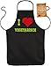 Art & Detail Shirt Lustige Sprüche Fun Schürze I Love VEGETARISCH - Grill-Schutz mit SpaßUrkunde