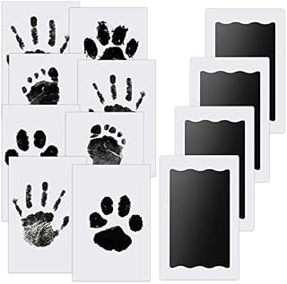Nabance Inkless Hand & Footprint Kit, 4 Baby Inkless Print Pads, 8 Imprint Cards, Dog Paw Print Kit, Baby Imprint Kits Safe Non-Toxic, Pet Paw Stamp Pads, Pawprint Keepsake Kit