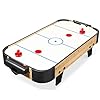 Best Choice Products 40in Portable Tabletop Air Hockey Arcade Table for Game Room w/ 100V Motor, Electric Fan, 2 Strikers, 2 Pucks - Natural