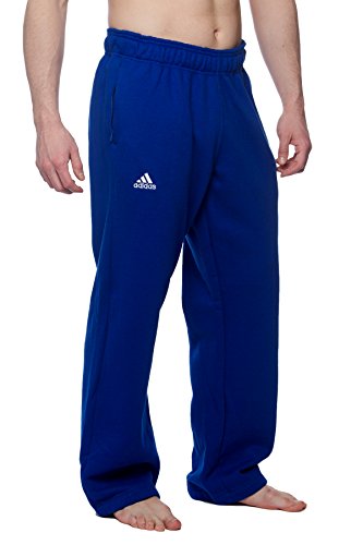 adidas Men's Wide Leg Fleece Sweatpants with Zip Pockets