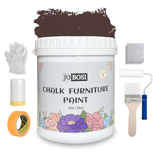 Finish Eco-Friendly Cabinet Paint, Easy to Apply Kitchen Paint - All-in-One, Odorless, Matte, No Wax Needed, Non-Toxic (32 Fl Oz Brown)