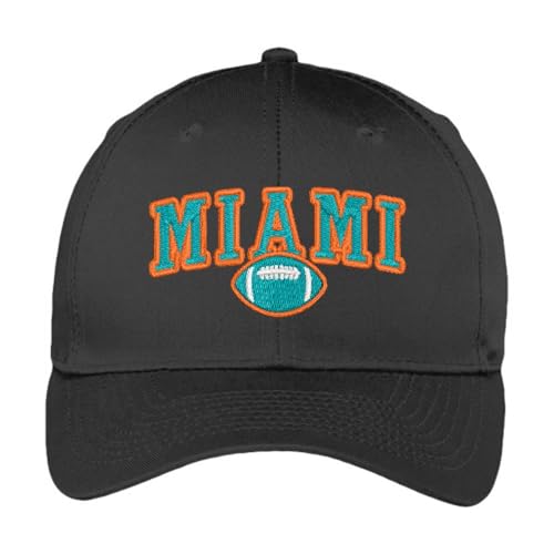 Miami Vintage Hat for Football Fans (Black Hat)