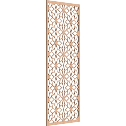 Image of Lake Decorative Pierced Fretwork Wood Wall Panels, 37 3 /8 inchW x 94 3 /8 inchH x 1 /4 inchT, Alder