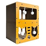 QUTUNI Cardboard Cat House, 2-Tier Large Cardboard Cat Scratcher House with Toys for Indoor Small Cats