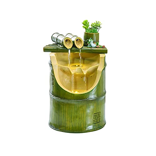 XIAOSAKU Zimmerbrunnen Modern Kreative Wasserbrunnen Dekoration Büro Lucky Feng Shui Wheel Desktop Brunnen Indoor Wohnzimmer Desktop Büro Dekoration für Wohnzimmer oder Büroräume Cover