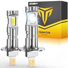 FORENNER 2026 Upgraded H1 Light Bulbs, 120,000LM 900% Brightness, 6500K White Super Bright, 1:1 H1 Mini Size Fog Lights No Adapter Required Plug & Play, Canbus Ready, Pack of 2.