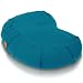 Buckwheat Crescent Therapeutic Meditation Cushion | Yoga Pillow | Round Ergonomic Design Relieves Stress On Back, Hips, Legs for Total Comfort | Washable Premium Organic Cotton Removable Cover - Aqua