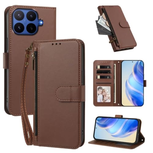 Housse Xiaomi Redmi Note 13 5G en cuir marron au fini haut de gamme