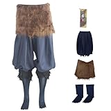 CHENYIZDQ Hashibira Inosuke Cosplay full set Costume Inosuke Plus Size kimono anime Fur apron costume Halloween (Blue, M)