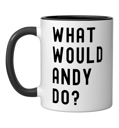 Taza de Cerámica What Would Andy Do? Negra y Blanca miniatura 1