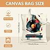 Modern Vinyl Record Canvas Tote Bags, Artistic Lightweight Washable Grocery Bags for Travel Shopping Beach 13x15 Inch #3