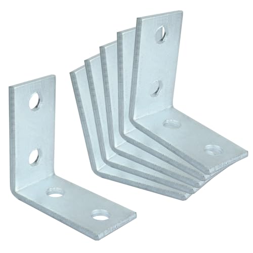 heneng 6 Pcs 4 Hole L Shaped Connector Bracket for 1-5/8