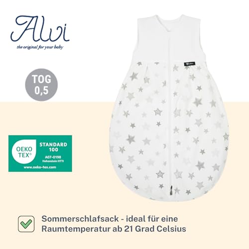 Alvi Schlafsack Mäxchen light für Baby, atmungsaktiv und waschbar
