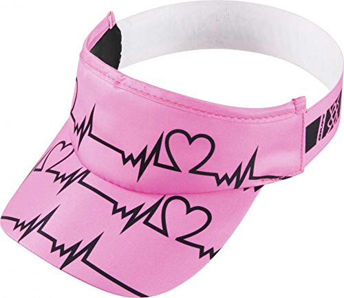 Viseira para Corrida HUPI Heart Beat Rosa, Cor: ROSA