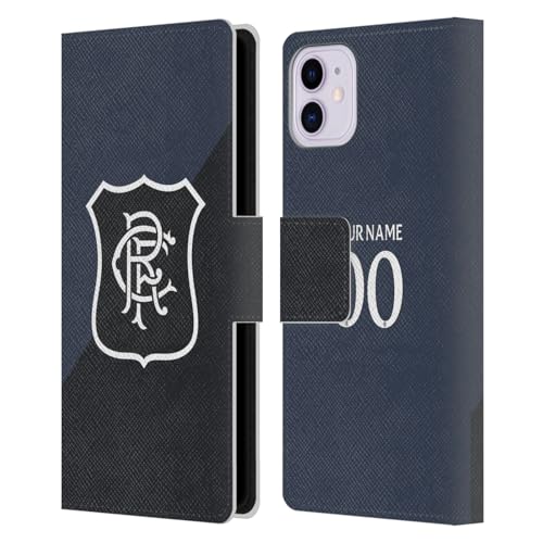 Rangers FC Étui Portefeuille iPhone 11 en Cuir Premium Personnalisé Troisième Kit