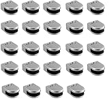 edelstahl rundeisen 6mm Einfach zu installieren 24pcs Glashalter 6-8mm edelstahl Glasklemme Rostfreier Stahl 304,klemmhalter glas Verstellbare Glashalterung Flache Rückseite für Balustrade Treppe Handlauf Geländer Baustoffe