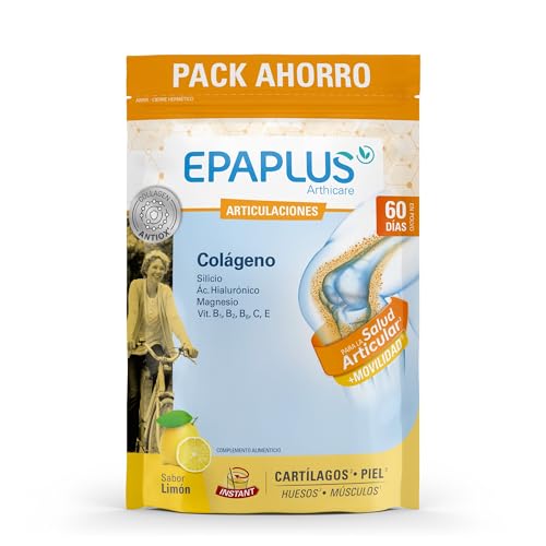 Epaplus Articulaciones Colágeno + Silicio + Ácido Hialurónico INSTANT (668Gr, Sabor Limón)