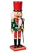 Clever Creations Green Soldier 10 Inch Traditional Wooden Nutcracker, Festive Christmas Décor for Shelves and Tables