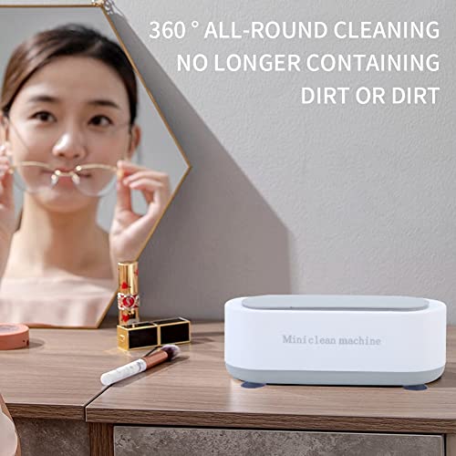 EMVANV Limpador ultrassônico, relógio doméstico, vibração, alta frequência, óculos, joias, limpador