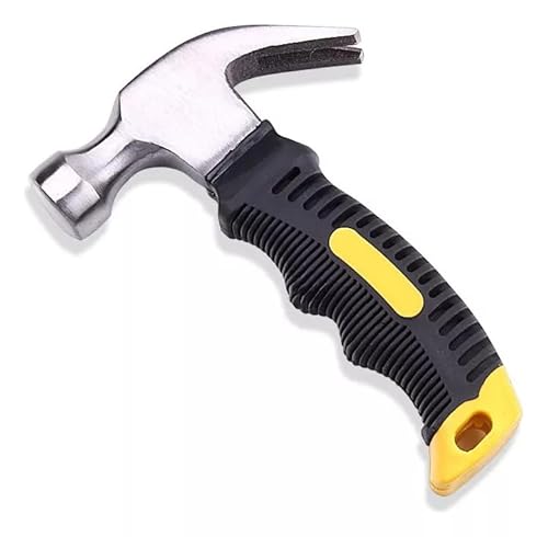 Mini Martelo Carpintaria Construção Civil Carpinteiro Profissional Unha Emborrachado Cabeça 25MM Aço