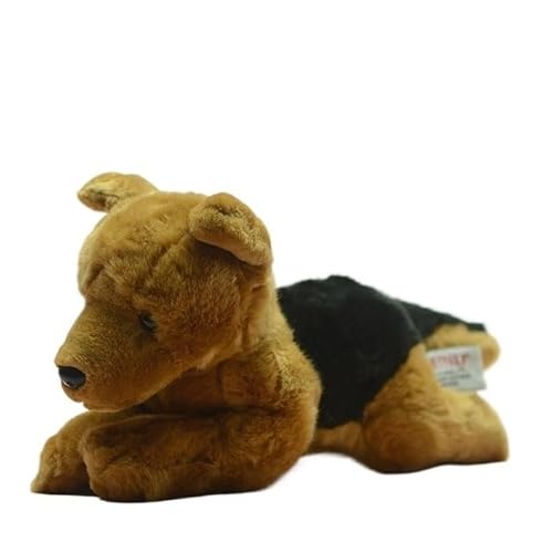 MZICXV 11.4" Lying German Shepherd Plush Toy, Soft Stuffed German Shepherd Dog, Cute Puppy Plushie