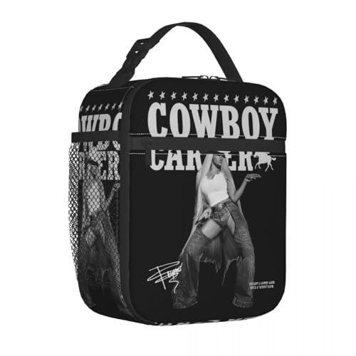 PIORUJK Bolsas de Almuerzo con Aislamiento térmico Cowboy Carter para Oficina Bolsas de contenedores de Alimentos Reutilizables Nevera térmica Fiambrera
