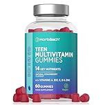 Multivitamin Gummies for Teenagers | 60 Count | A- Z Multivitamin Complex with Vitamin A, B12, C, D, and Zinc | Berry Flavour for Teens | Vegetarian and Vegan Supplement | by Horbaach