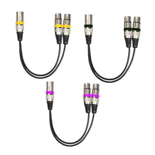 Câble XLR mâle vers double XLR femelle répartiteur y adaptateur raccordement micro 0,3m