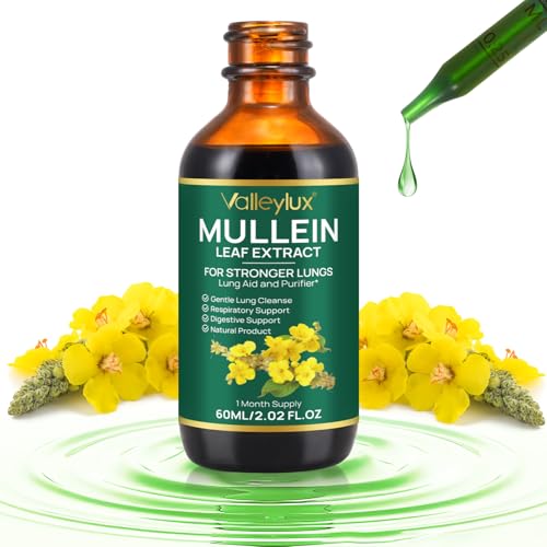 Mullein Leaf Extract Drops,Königskerzenblatt-Tropfen|Kraftvoller Königskerzenblatt-Extrakt|Lungenreinigung | Reiner Königskerzenblatt-60ml