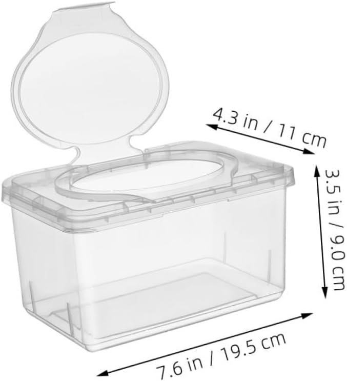 4pcs Refillable Wipes Dispenser Lid Portable Plastic Tissue Box for Wipes Home Travel Use Easy One-hand Operation Pp Material
