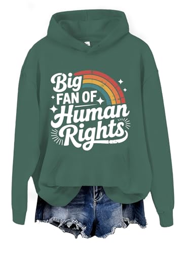 SIMJEW Big Fan of Human Rights Sweatshirt Big Fan of