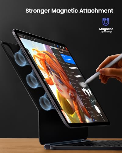 Image of typecase Keyboard Case for iPad Pro 13-inch (M5 2025 / M4 2024), Magic Keyboard with 11 Colors Backlight, Keyboard Case with Pencil Holder, Multi-Touch Trackpad,Easy-Set Magnetic Stand, Space Black