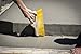 Marshalltown Handle Brush, 3 Inch Yellow Polypropylene Bristles, Offset Handle for Comfort, Ideal for Concrete Texturing, YP985M