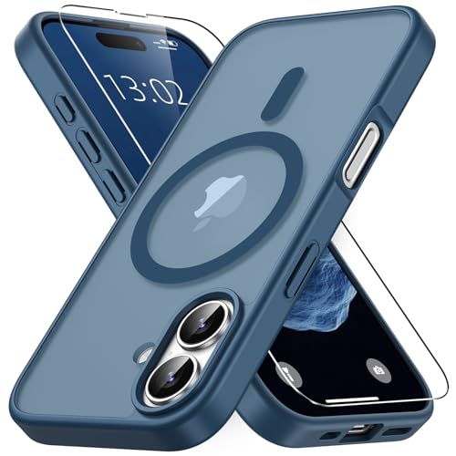 Coque iPhone 16 MagSafe Vansdon bleu mat pour le quotidien