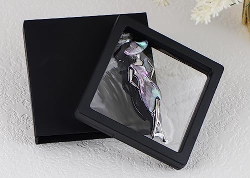 Image of Alilang Elegant Lady Women Dancer Brooch Silvery Tone Abalone Shell Lapel Pins & Pendant for Wedding Bridal