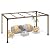 HAPPATIO 10' X 13' Outdoor Pergola Pretreated Wood Pergola for Deck, Backyard, Patio, Wooden Pergola with Pergola Brackets and Expansion Screws (Dark Brown)