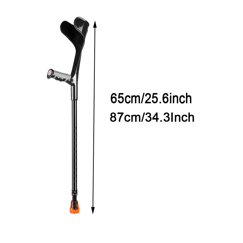 Bastón De Aluminio Muletas De Antebrazo Plegables Muletas Ortopédicas Regulable, Regulables En Altura (65-87cm), con Empuñadura Suave, Par/1 Uds (Size : X1)