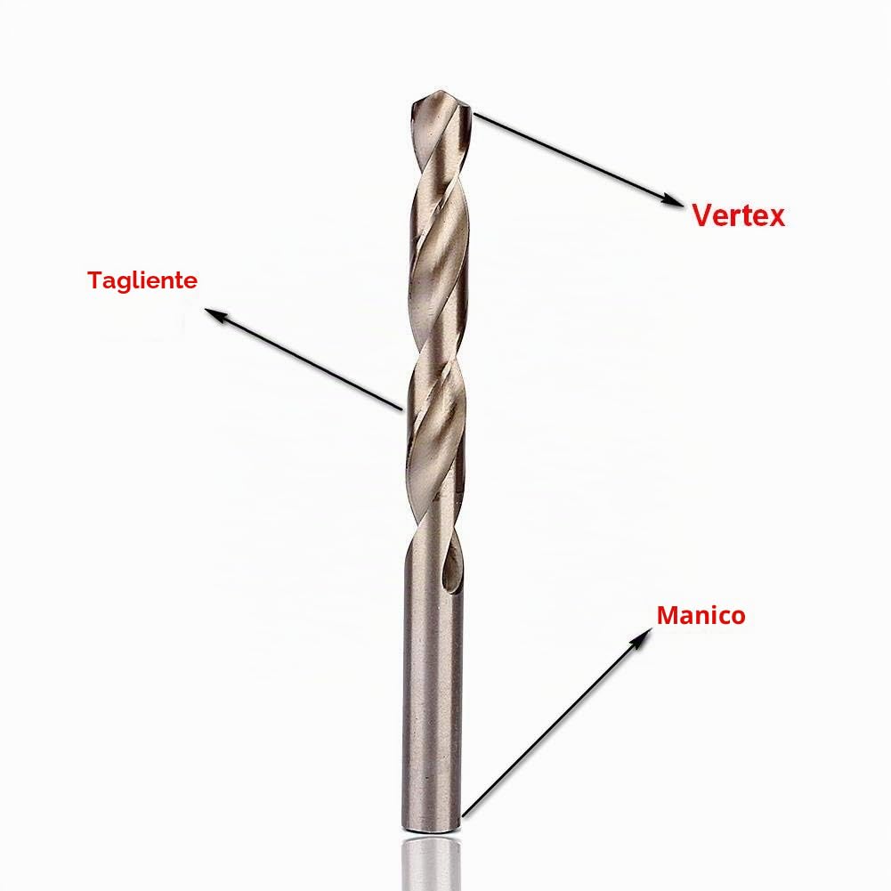 Set punte trapano in metallo, Punte Metallo Rettificate HSS 1-13mm, 25 pz. Set punte trapano con punta elicoidale, scatola, qualità professionale