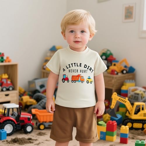 Toddler Baby Boy Clothes Summer Outfit Letter Print Short Sleeve T-Shirt Tops Solid Shorts Set 0-3T4