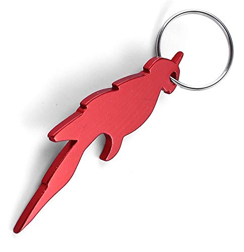 Preisvergleich Produktbild Keyrings Papagei Schlüsselanhänger / Flaschenöffner Rot (Red Parrot)