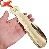 👞【Fu-Charakterdekoration Schuhanzieher】: Dieser Schuhanzieher wurde sorgfältig entworfen, der ganze Körper ist aus wunderschönem Gold, die Oberseite ist mit 