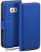 Produktbild moex Klapphülle für Samsung Galaxy S6 Hülle klappbar, Handyhülle mit Kartenfach, 360 Grad Schutzhülle zum klappen, Flip Case Book Cover, Vegan Leder Handytasche, Blau