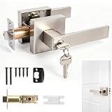 BSMKD Manija de Puerta de Privacidad con Cerradura, Cerradura de Manija de Puerta, Manijas de Puerta Resistente Acero...