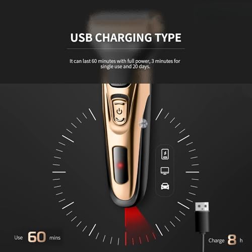 Image of (𝟏𝟓 𝐘𝐞𝐚𝐫𝐬 𝐖𝐚𝐫𝐫𝐚𝐧𝐭𝐲) 3-in-1 Electric Shaver & Trimmer for Men | Multi-Function Rechargeable Razor with Nose, Beard & Hair Trimmer Attachments | Smooth Shaving & Precision
