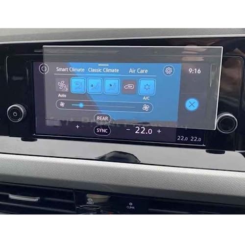 Verre trempé de navigation voiture anti-rayures pour écran GPS VW Golf MK8