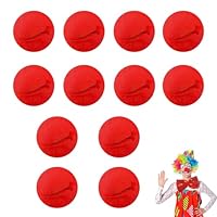 12 Stück Clownsnasen Rot, Clown Nase Rot, Clown Nase Erwachsene, Rote Nasen, Red Nose, Kostüm Clown Nase, für Kinderschminke Partys Karneval Fasching Zirkus Halloween Cosplay