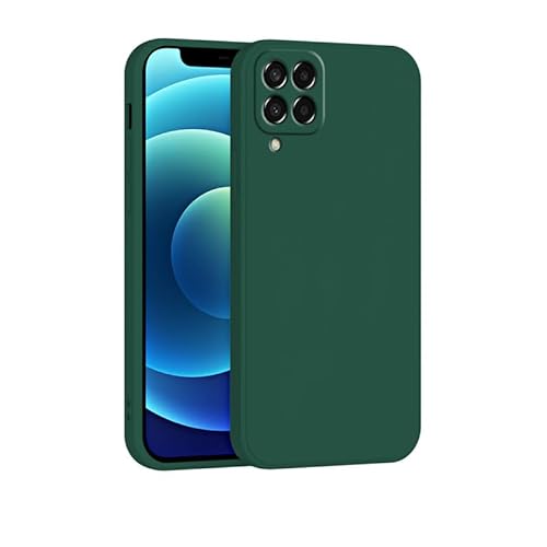 ameego Premium Liquid Silicone Case for Samsung Galaxy A22 4G/M32/M22 - Full Protection, Anti-Scratch, Shockproof, Wireless Charging, Dust-Resistant, Lanyard-Friendly Design 6.4-inch (Green)