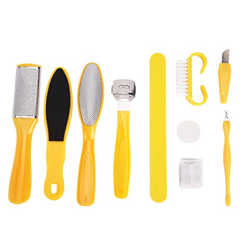 Fußraspel Professionelle 10 Teile/Satz Pediküre-Tool Fußpflege-Datei für Füße Fersen-Zehe Nuticle Kit-Datei-Pediküre-Set Beauty-Schieber-Entferner-Tool Fußfeile für Pediküre